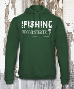 Hoodie Carp Fishing Unlimited khaki